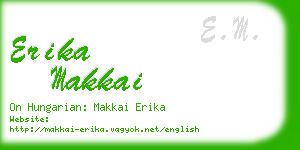 erika makkai business card